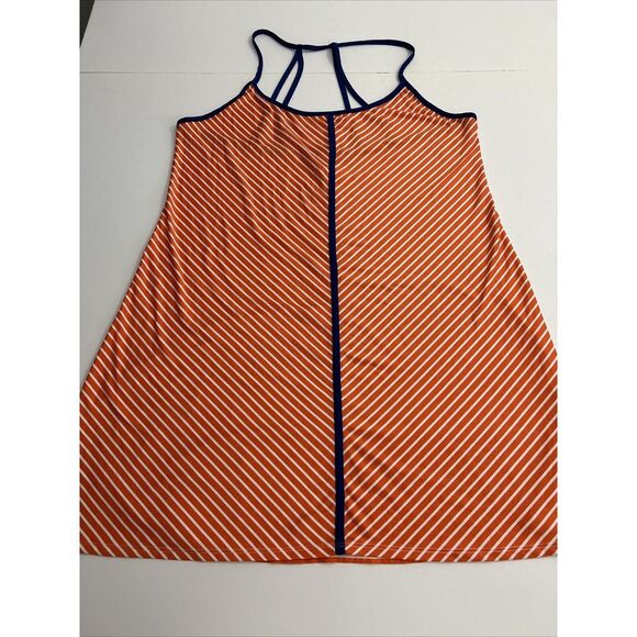 Secret Treasures Women's Orange Striped Strappy Racer Back Chemise Gown 16-18 XL - Picture 2 of 6